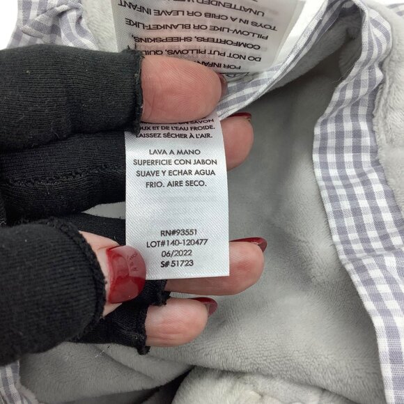 Elephant Baby Security Blanket Lovey 13” Baby Essentials Thank Heaven Gingham - Picture 4 of 6